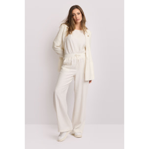 Kocca - Pantaloni wide-leg con coulisse Donna, Tinta unita