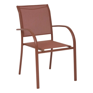 Fauteuil de jardin Piazza empilable acajou