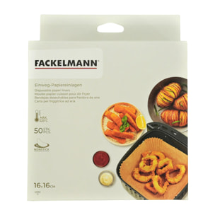 50 Moules en papier cuisson pour air fryer carrés Fackelmann Divers