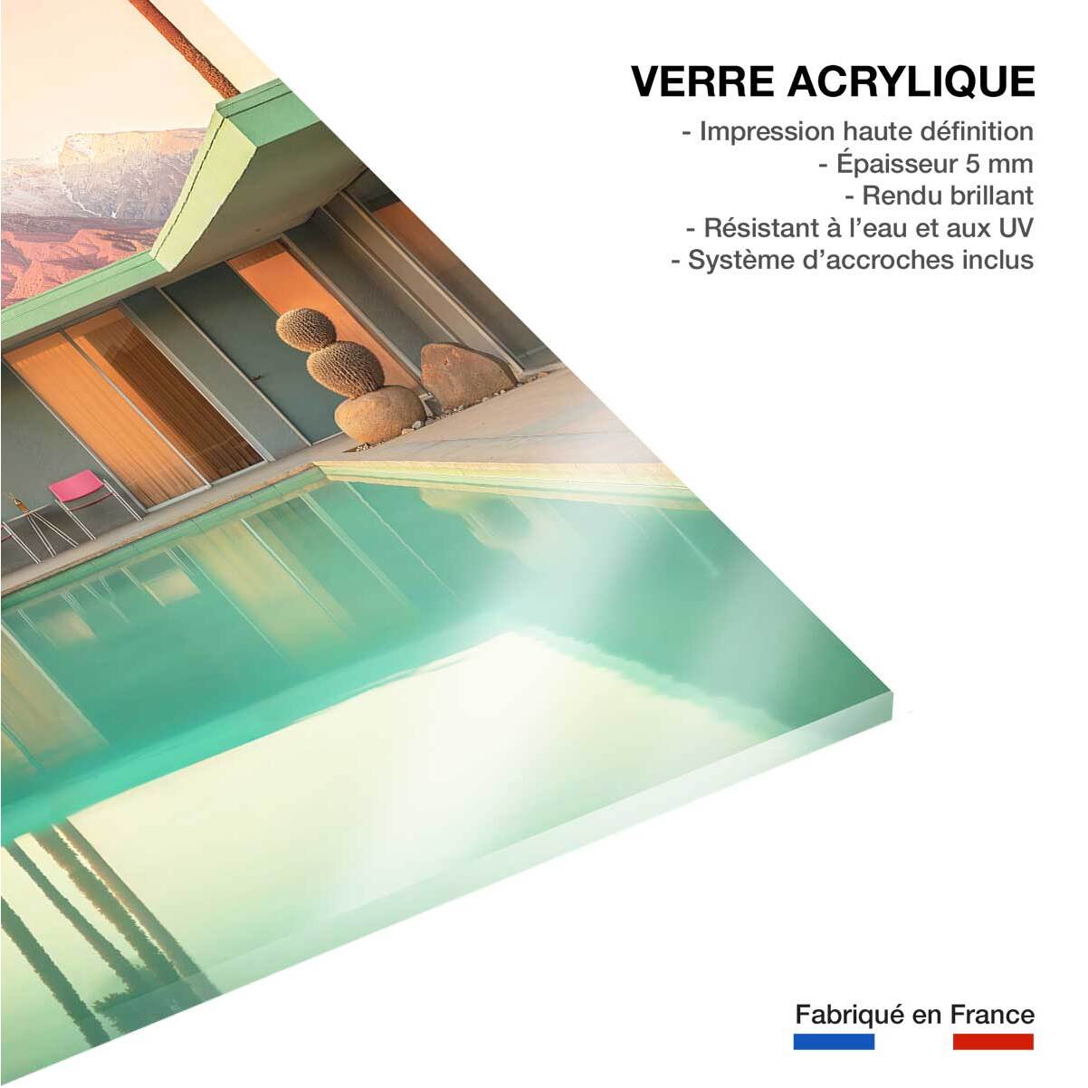 Tableau architecture piscine motel 66  Tableau plexiglas