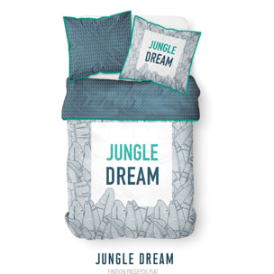 Parure housse de couette 100% coton 3pcs jungle dream