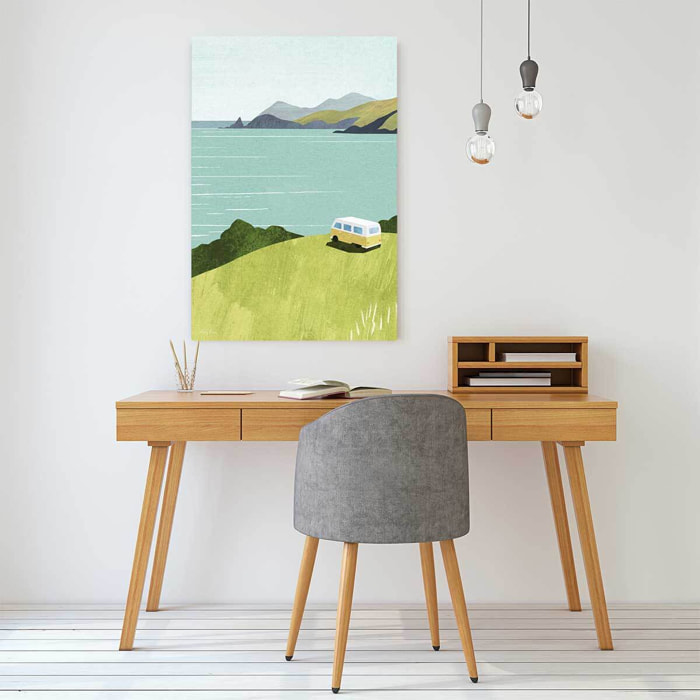 Tableau neo vintage van life  Toile imprimée