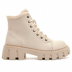 Botines de Plataforma - Beige - Altura: 5 cm