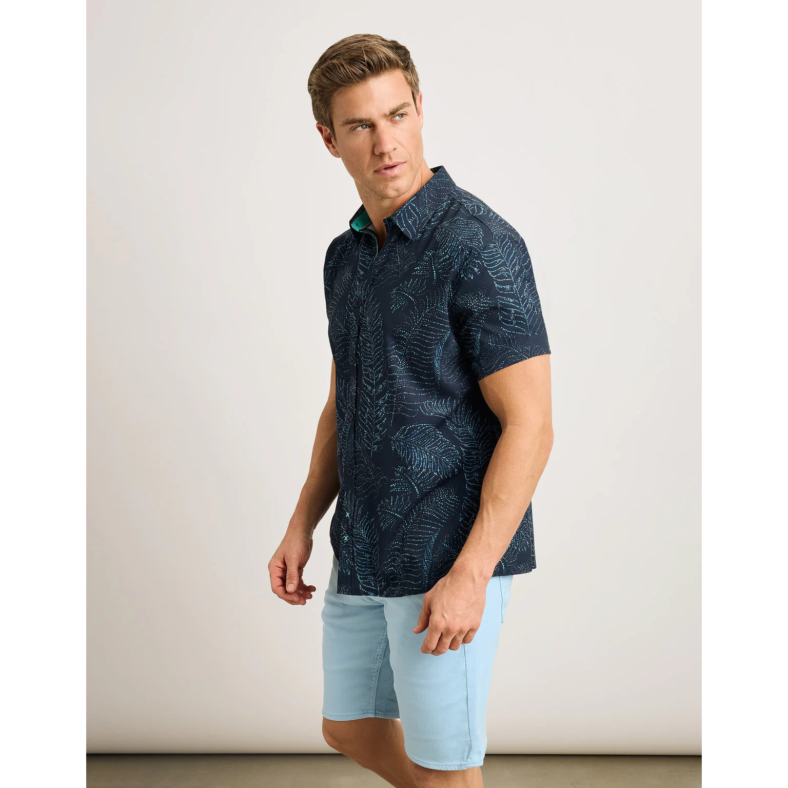 Camisa Manga Corta Azul Marino - Furaira