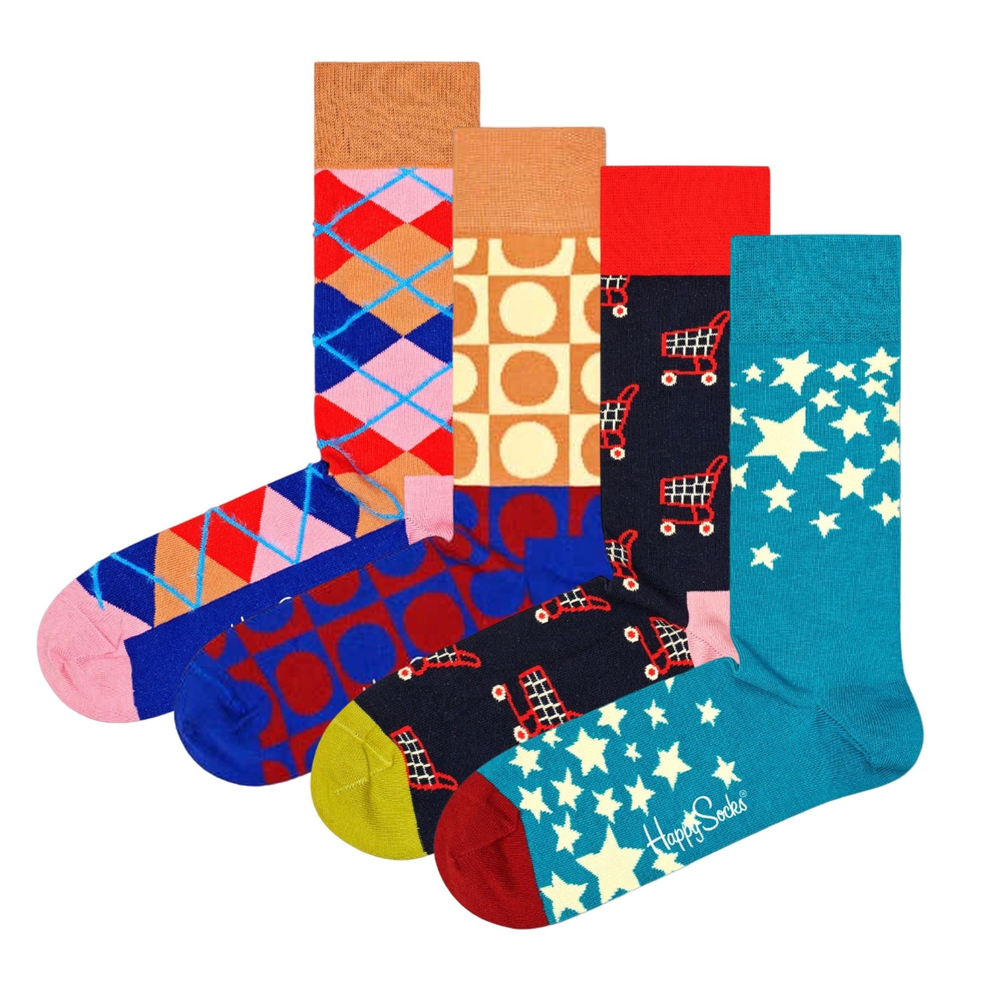 Calcetines 4 pack argyle, stars, shop tyl y check me out talla