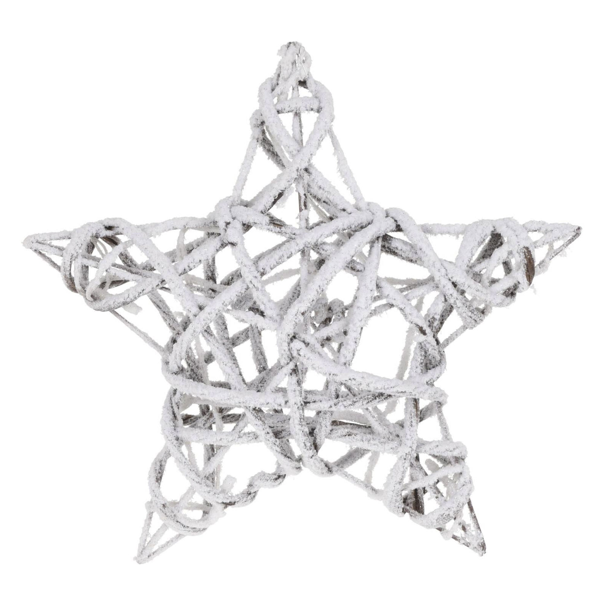 estrella navideña luminosa con 15 leds blancas cálidas 40x40x10cm