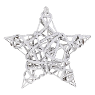 estrella navideña luminosa con 15 leds blancas cálidas 40x40x10cm