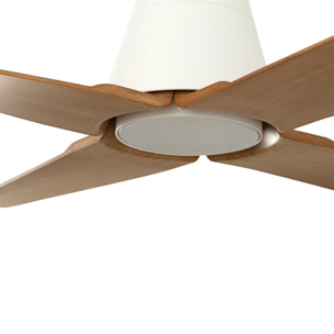 TYPHOON M LED LED Ventilador blanco/madera