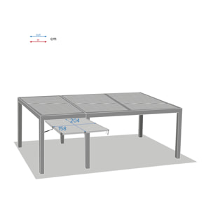 Auvent petit modèle pour pergola bioclimatique "Majaé" 3,6x3,6m