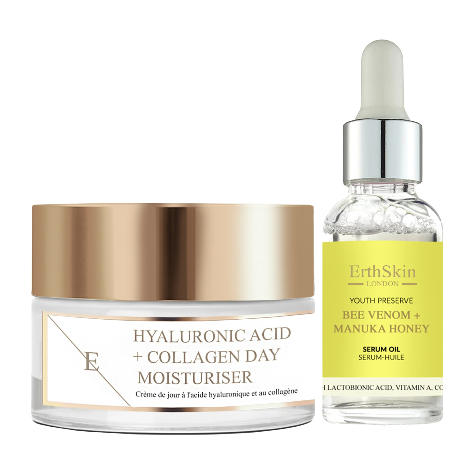 Crema de día con ácido hialurónico y colágeno + aceite sérum
