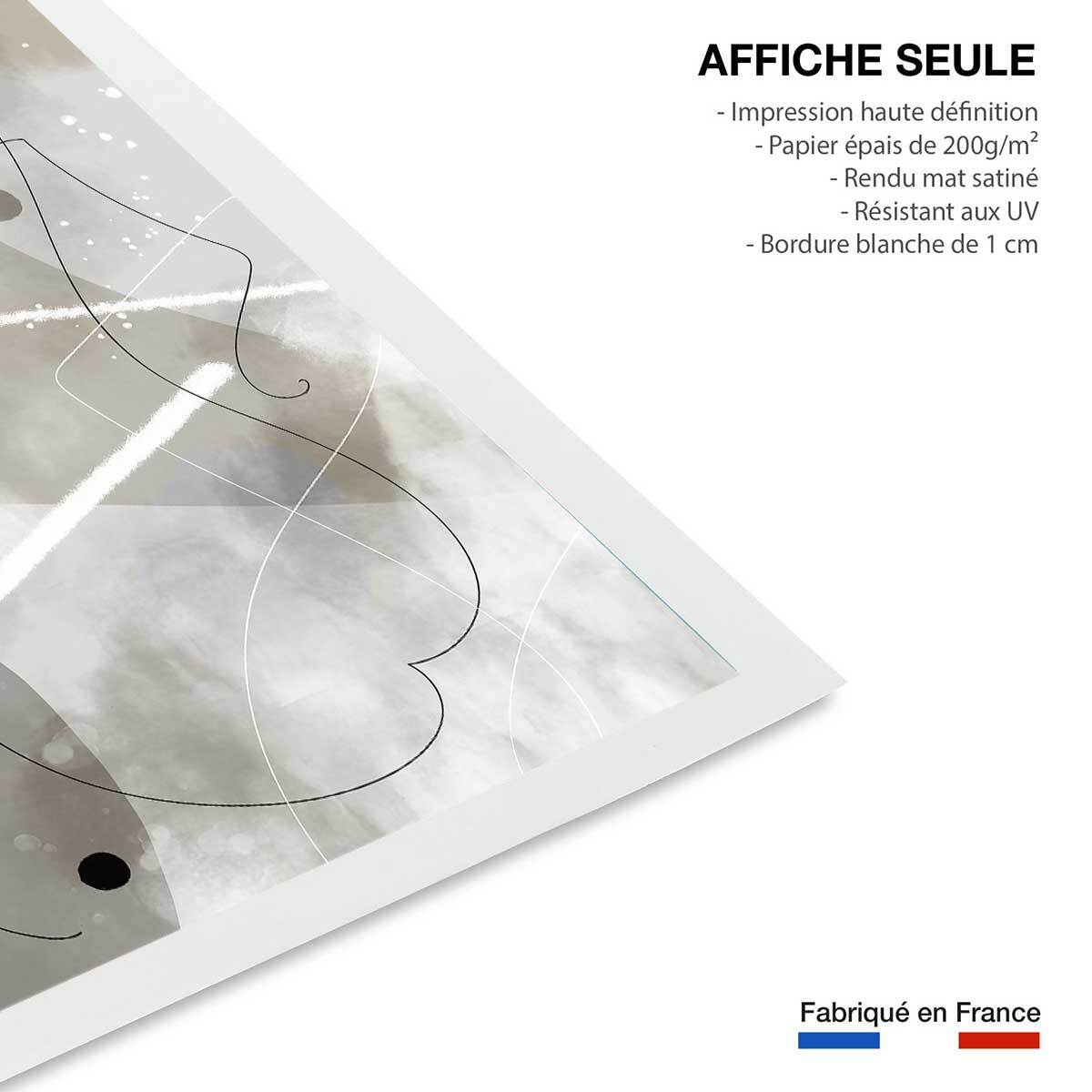 Affiche abstrait et soft line n°1 Affiche seule