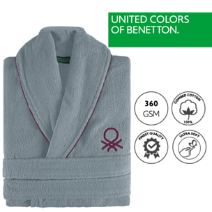 Albornoz benetton 100% algodón (gris)