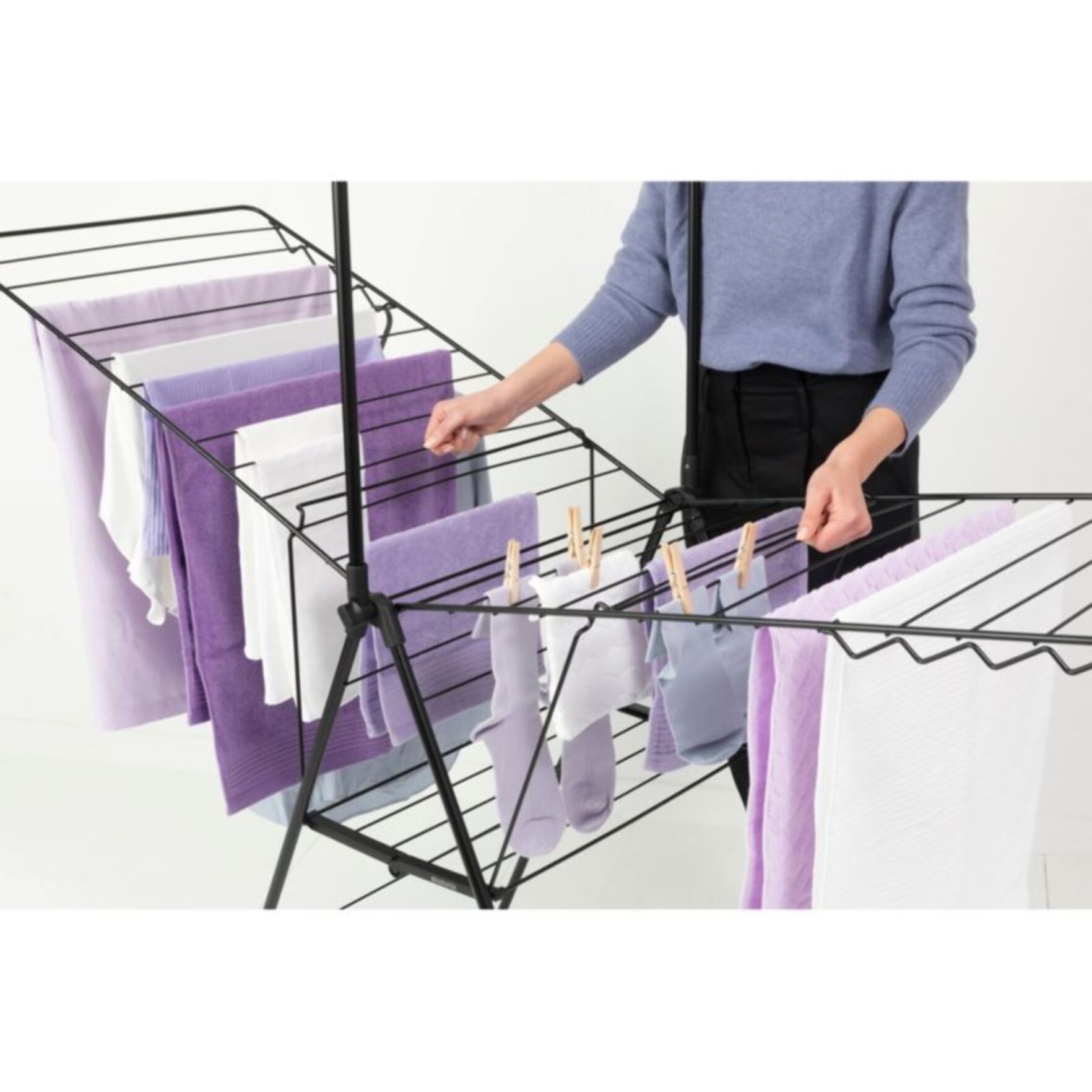 Etendoir à linge BRABANTIA Hang On 25M Noir