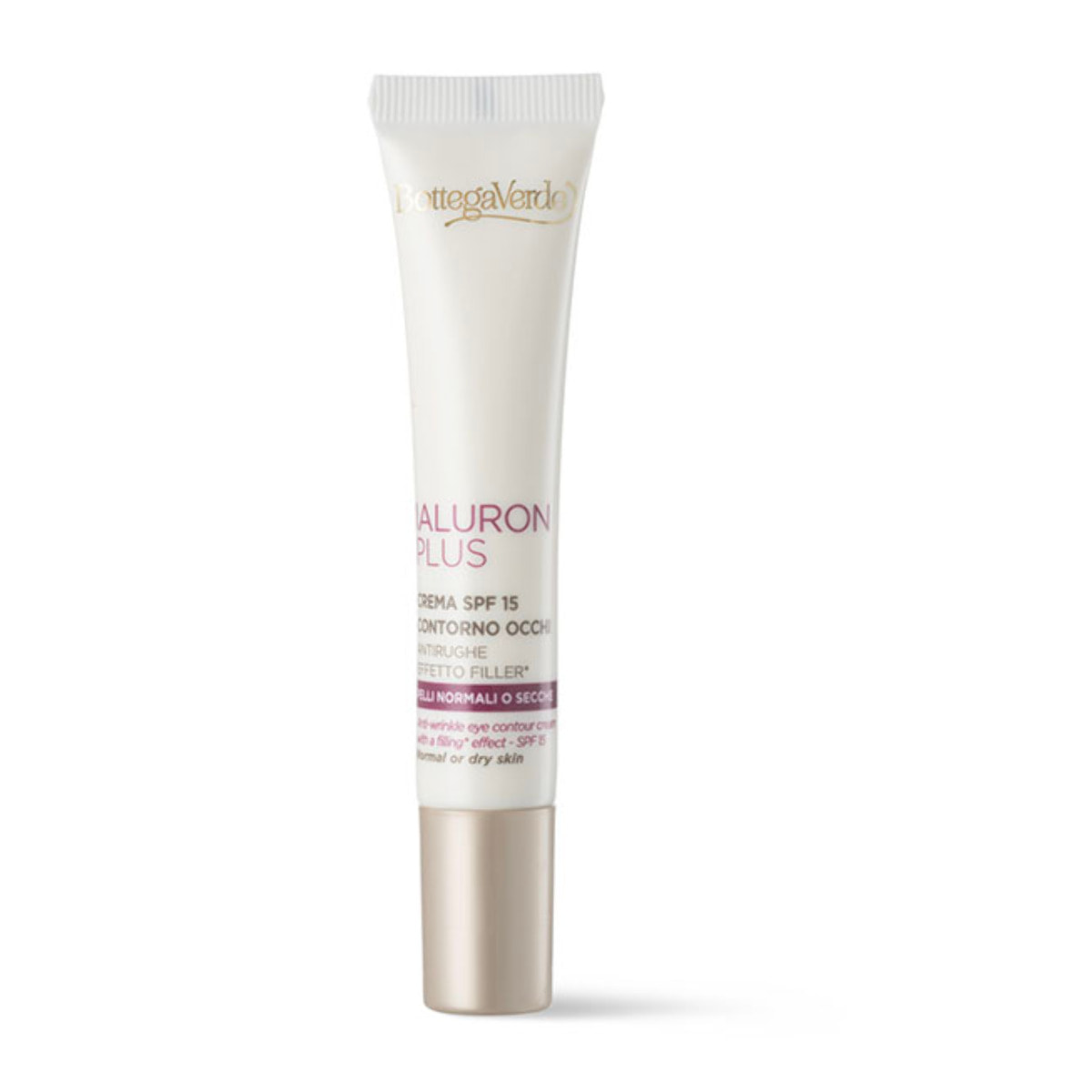 Ialuron Plus - Crema contorno occhi, antirughe, effetto filler *, con acido Ialuronico ed estratti di fiori Bianchi, SPF 15 - pelli normali o secche