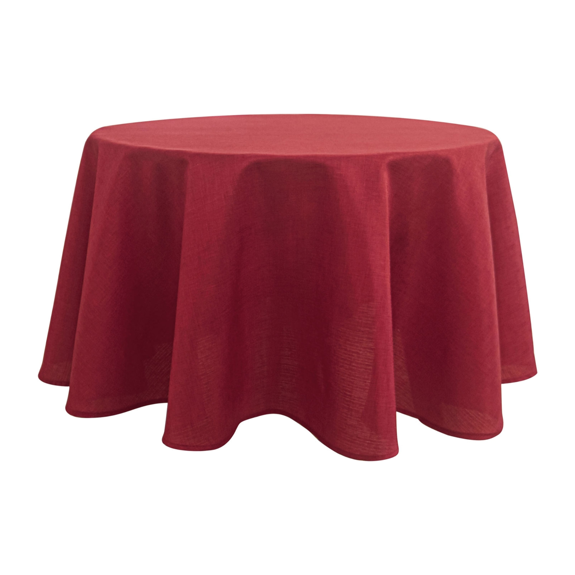 Nappe ronde infroissable et anti-tâches - Rouge