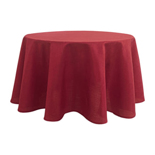 Nappe ronde infroissable et anti-tâches - Rouge