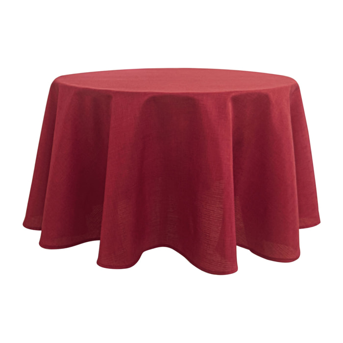 Nappe ronde infroissable et anti-tâches - Rouge