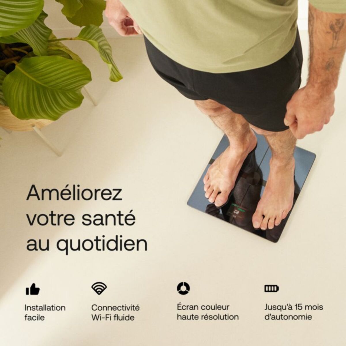 Pèse personne connecté WITHINGS Body Smart Noir