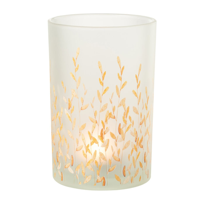 J-Line photophore Sally - verre - orange/transparent - large