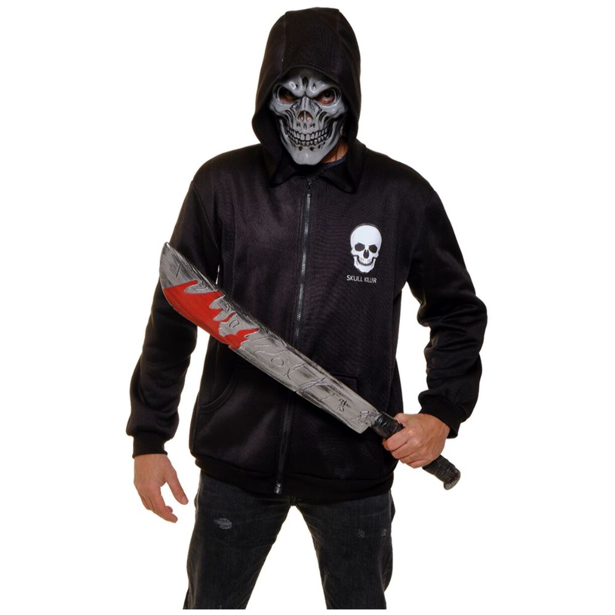 DISFRAZ SKULL KILLER AD (SUDADERA + MÁSCARA)