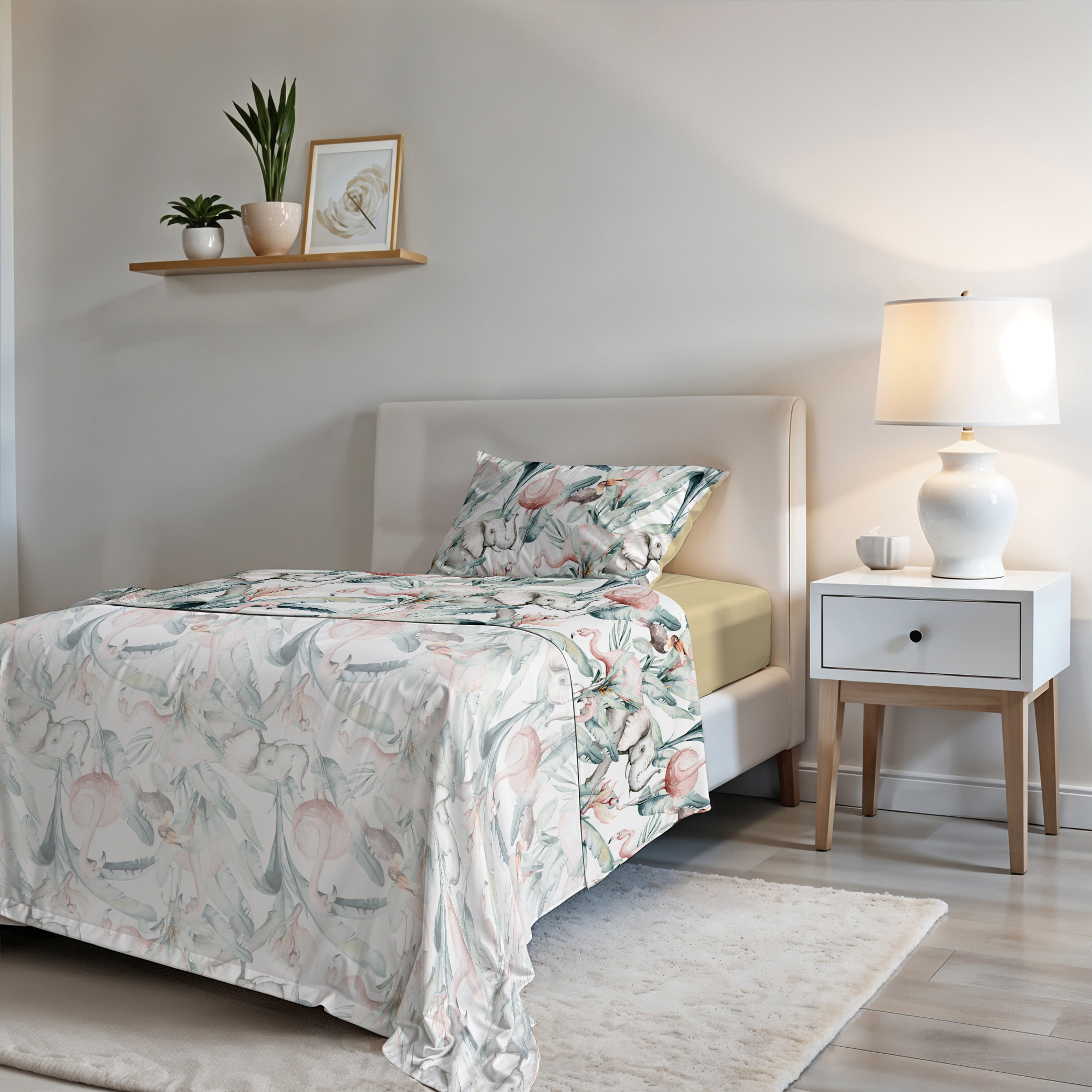 COMPLETO LETTO FASHION, 100% Microfibra, No Stiro - DENNY