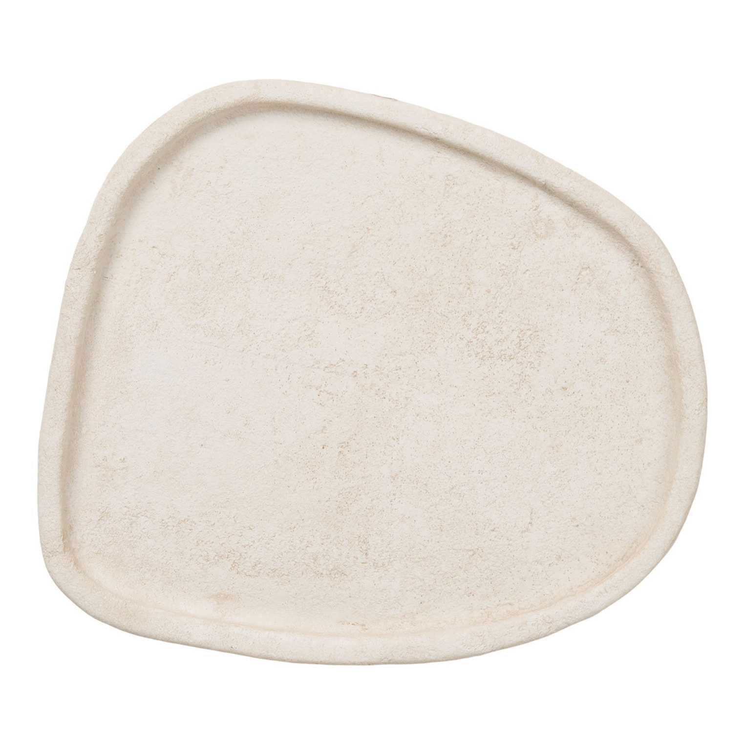 Vassoio organico in cemento beige 35x30x2,5 cm — Vikasa Home