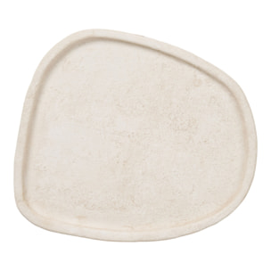Vassoio organico in cemento beige 35x30x2,5 cm — Vikasa Home