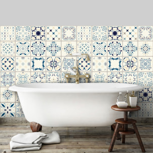 Stickers muraux - Sticker Mural Carrelage adhésif Cuisine Salle de Bain - 60 STICKERS CARRELAGES AZULEJOS ARSENIO