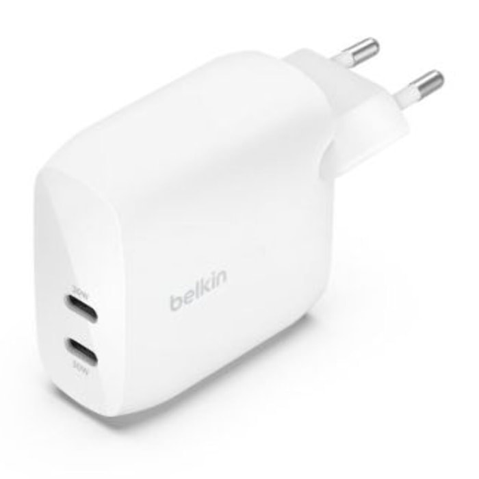 Chargeur secteur BELKIN USB-C 2 X 30W blanc