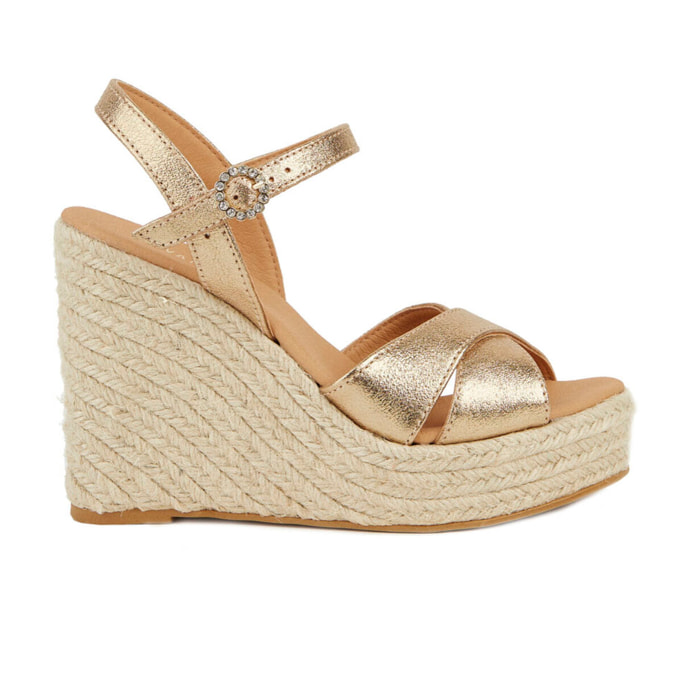 Sandalias de Cuña para Mujer - LA VALETA CARINA Oro