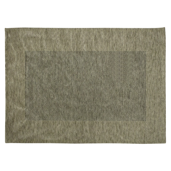 TAPPETO DA CUCINA RIGHE VERDE CENERE CON FONDO ANTISCIVOLO