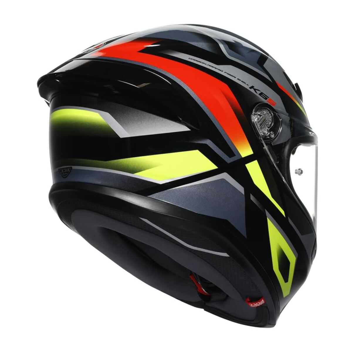 CASCO AGV K6 S AGV E2206 MPLK ERAZER BLACK/RED/YELLOW FLUO