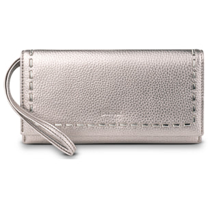 Cartera Primer Vegana Plata Netalizado