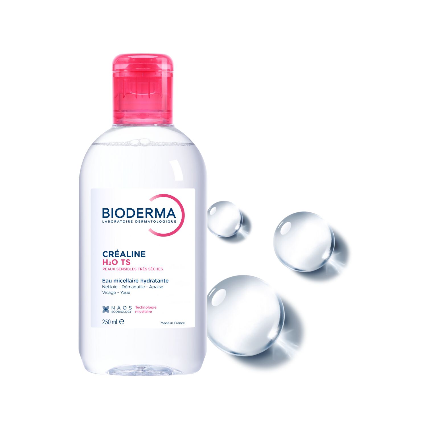 Créaline H2O TS - Eau Micellaire Démaquillante Hydratante - Peaux Sensibles Très Sèches