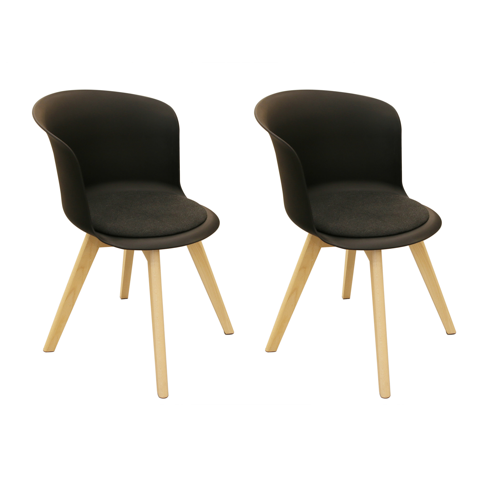 Chaise Enko Noir - Lot De 2