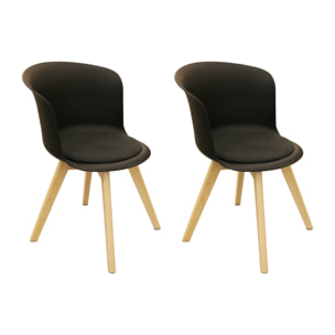 Chaise Enko Noir - Lot De 2