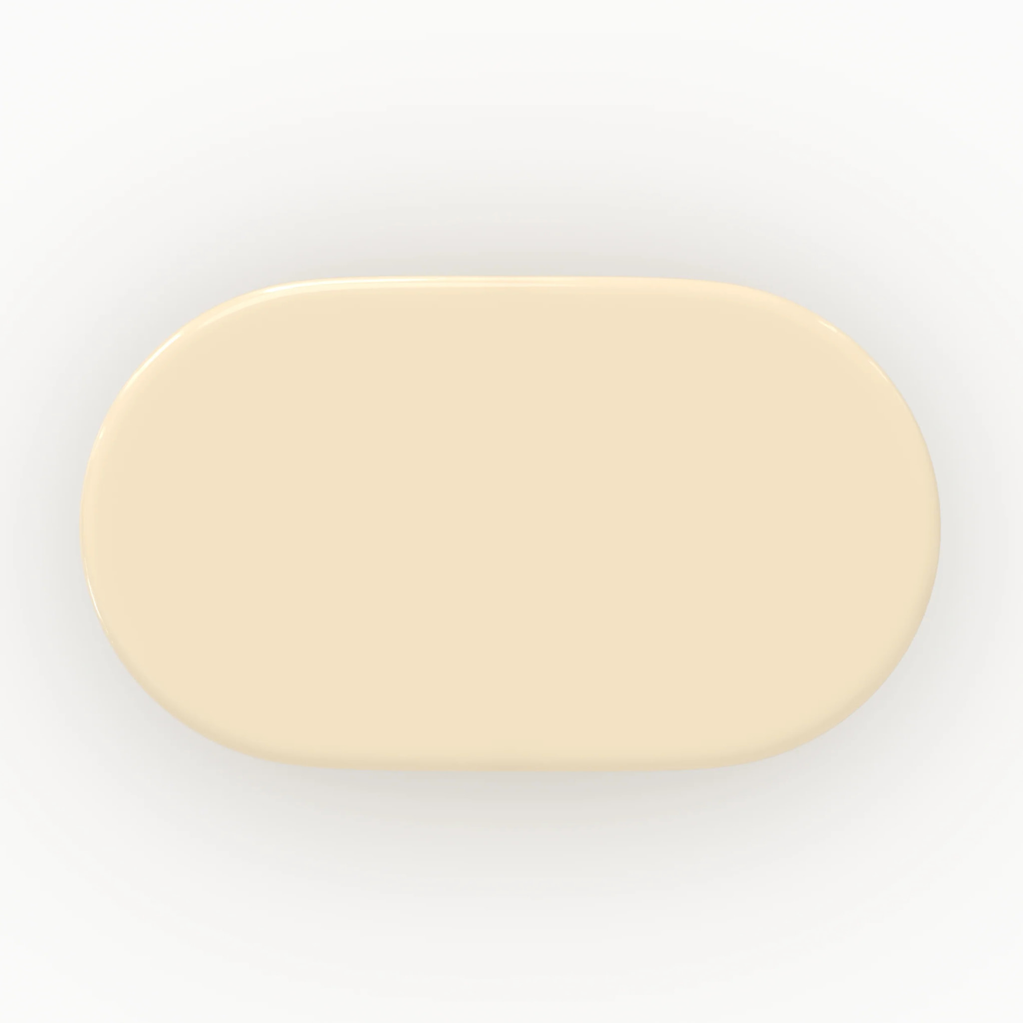 Table basse ovale laquée blanche en MDF, 120 cm - Sia