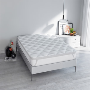 TOPPER DREAM IMBOTTITO CON ELASTICI, PIAZZA E MEZZA FRANCESE 140X195 CM