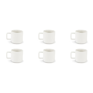 Set 6 Tasses à Café Excelsa – Nordic, Grès Blanc