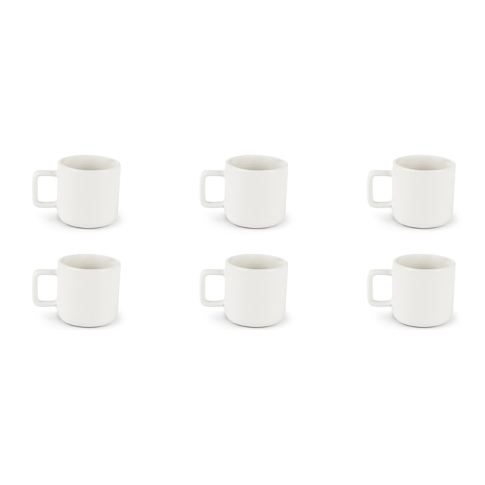 Set 6 Tasses à Café Excelsa – Nordic, Grès Blanc