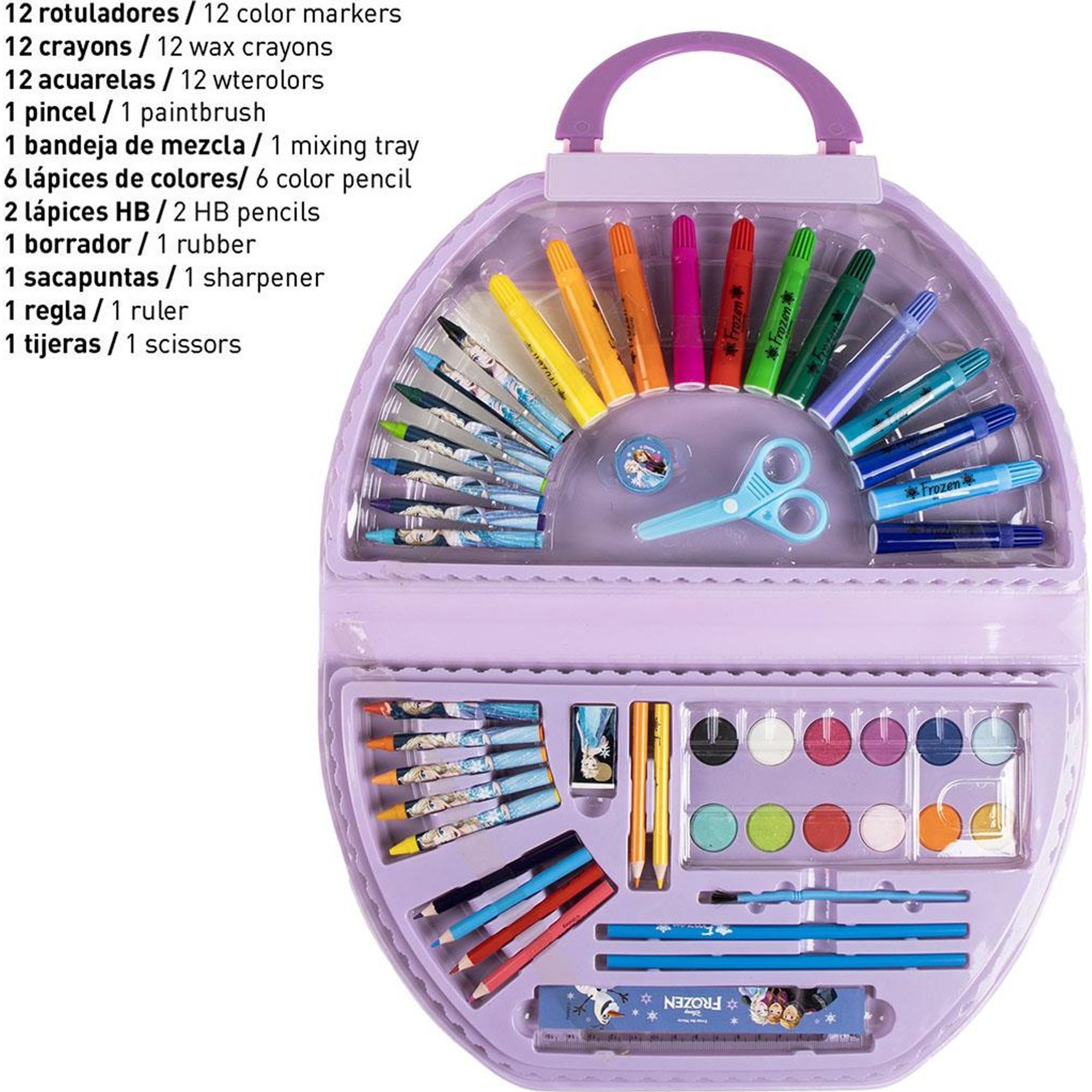 Set Papelería Coloreable 50 Piezas Frozen