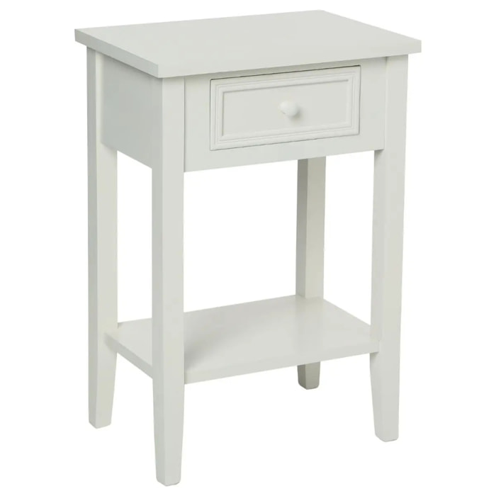 Table de chevet "Charme" blanc H67cm