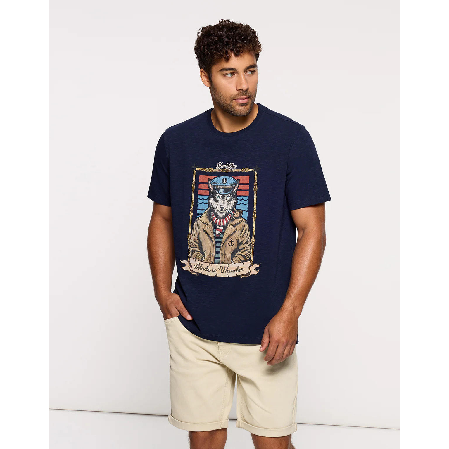 Camiseta Manga Corta Azul Marino - Loberine