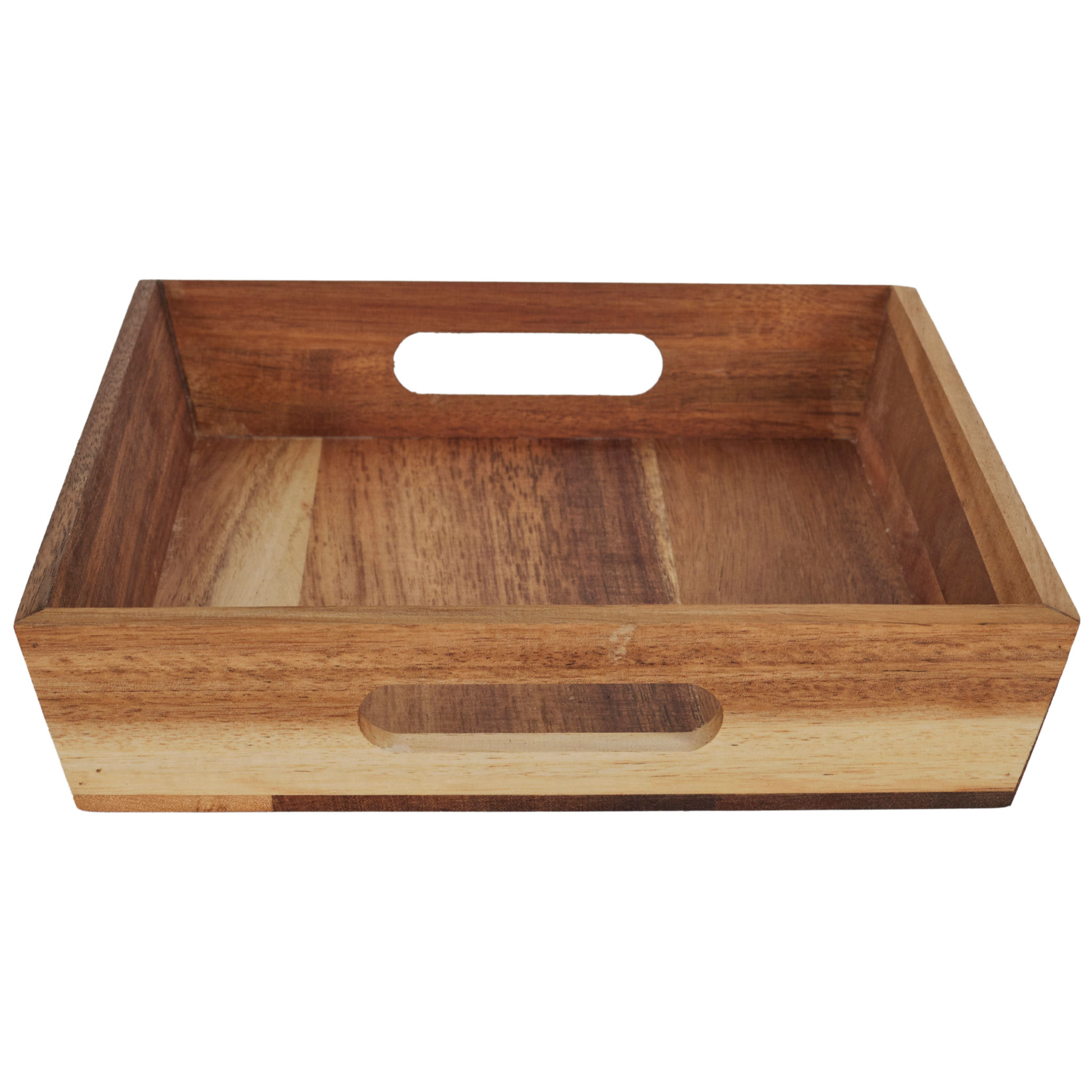 Plateau A Poignees Acacia 32x23cm