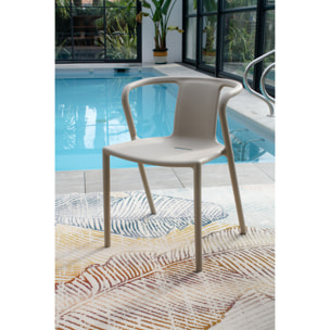 DIEGO - Lot de 2 fauteuils de jardin empilables en Polypropylène