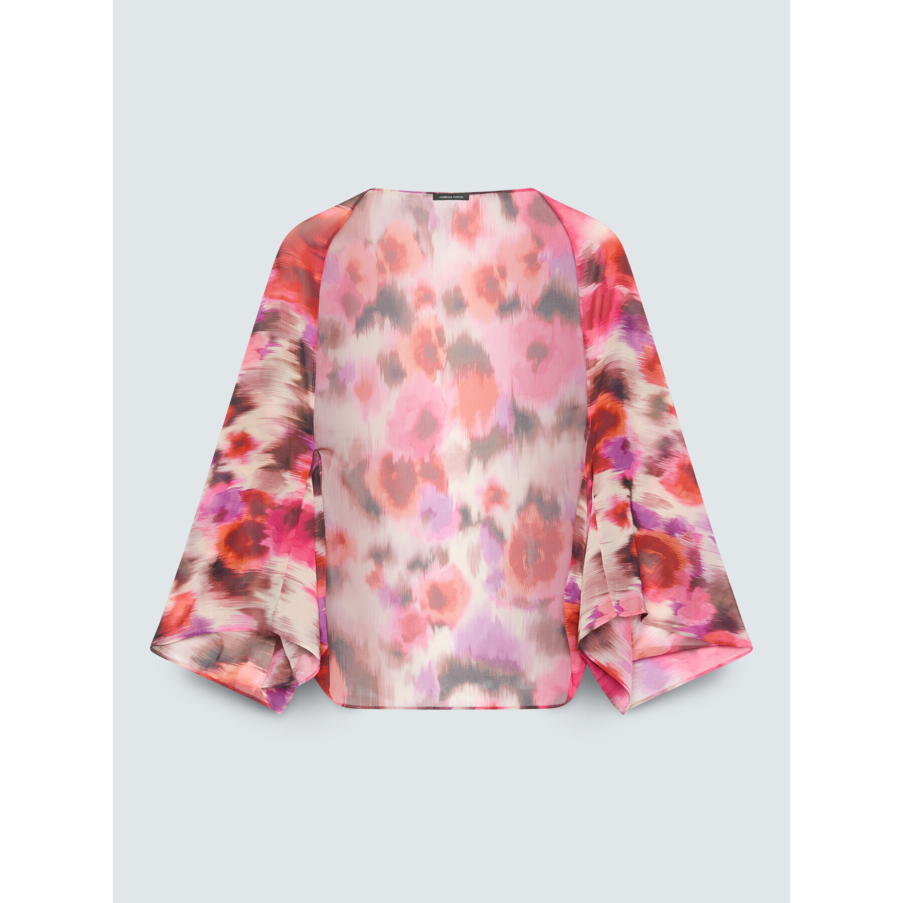 Fiorella Rubino - Cubre hombros de georgette con estampado - Fuchsia