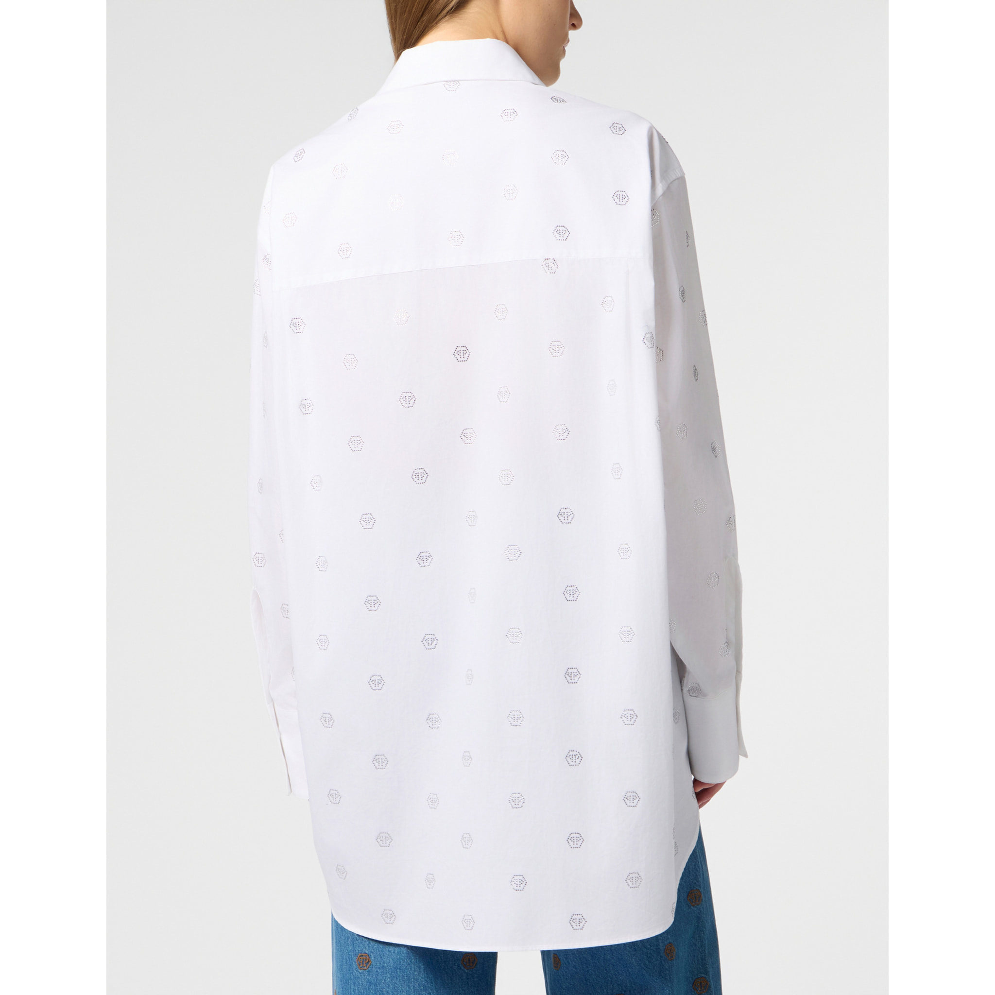 PHILIPP PLEIN Regular Fit Shirt Monogram Crystal