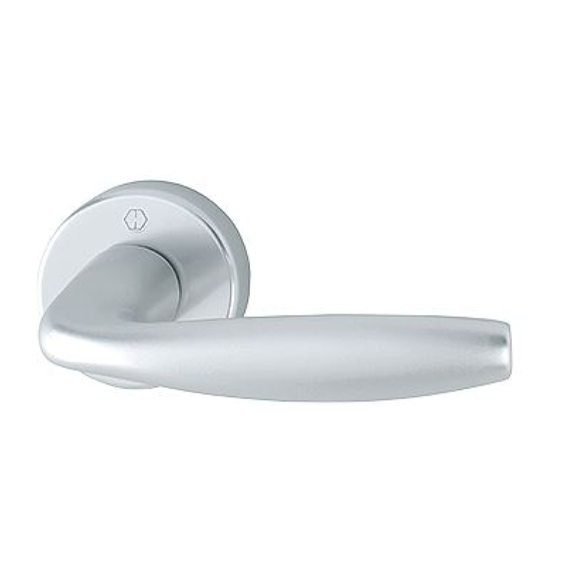 Paire de béquilles sur rosace New-York HOPPE 1810/42K/42KS Argent Alu - Bec de cane - 3738676