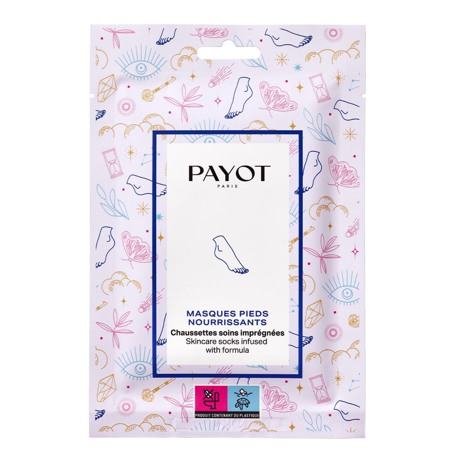 Masques Pieds Nourrissants - Chaussettes Soins Imprégnées 19 ml