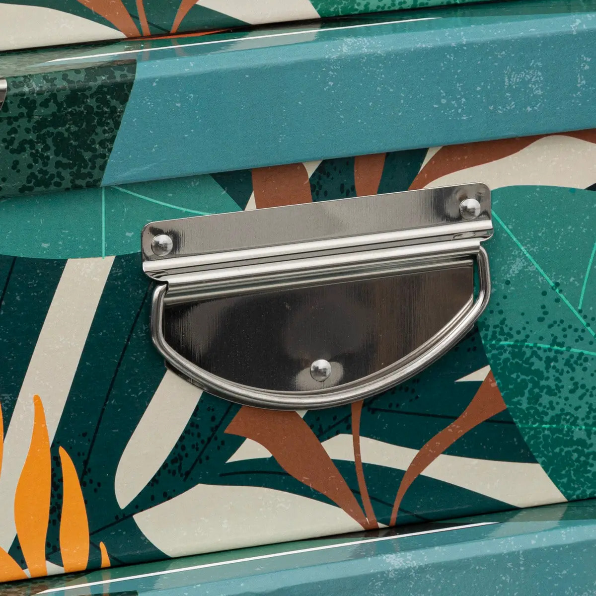 6 boîtes multicolore coins métal